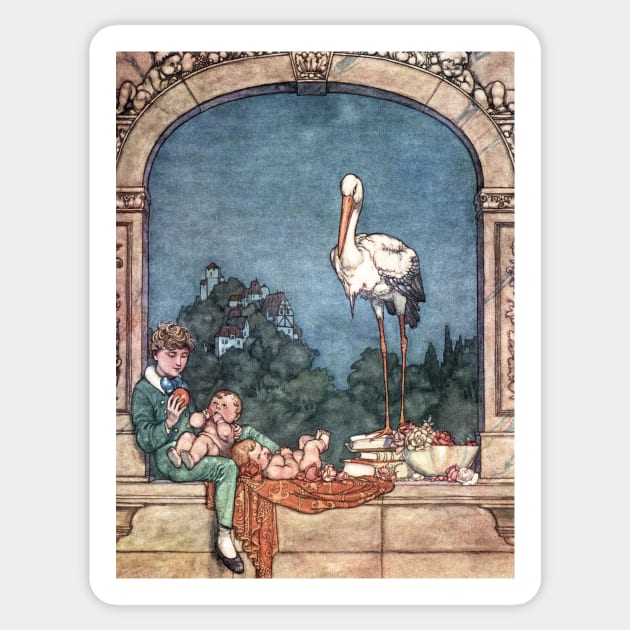 The Storks by William Heath Robinson Sticker by vintage-art